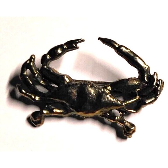 Vintage Silver Tone Crab Brooch Pin 1.5 Inch Dainty Beach Animal Pin Unbranded - Picture 1 of 4